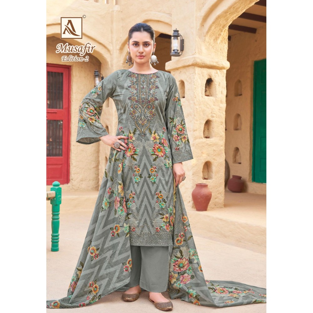 MUSAFIR 2 ALOK SUITS (Cotton Dupatta)