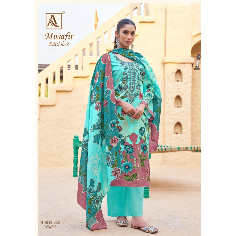 MUSAFIR 2 ALOK SUITS (Cotton Dupatta)