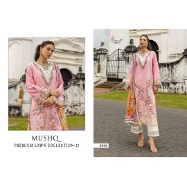MUSHQ PREMIUM LAWN COLLECTION 2 SHREE (cotton dupatta)