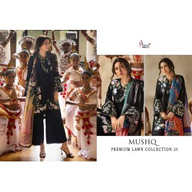 MUSHQ PREMIUM LAWN COLLECTION 2 SHREE (cotton dupatta)
