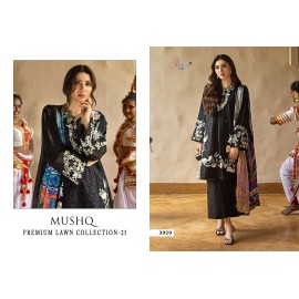 MUSHQ PREMIUM LAWN COLLECTION 2 SHREE (cotton dupatta)