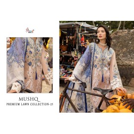MUSHQ PREMIUM LAWN COLLECTION 2 SHREE (cotton dupatta)
