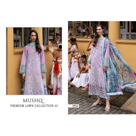MUSHQ PREMIUM LAWN COLLECTION 2 SHREE (cotton dupatta)