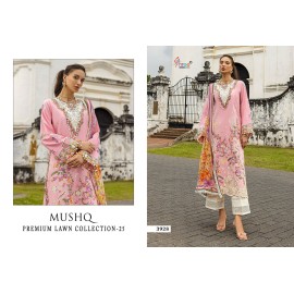 MUSHQ PREMIUM LAWN COLLECTION 2 SHREE (cotton dupatta)