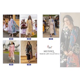 MUSHQ PREMIUM LAWN COLLECTION 2 SHREE (cotton dupatta)