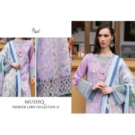 MUSHQ PREMIUM LAWN COLLECTION 2 SHREE (cotton dupatta)