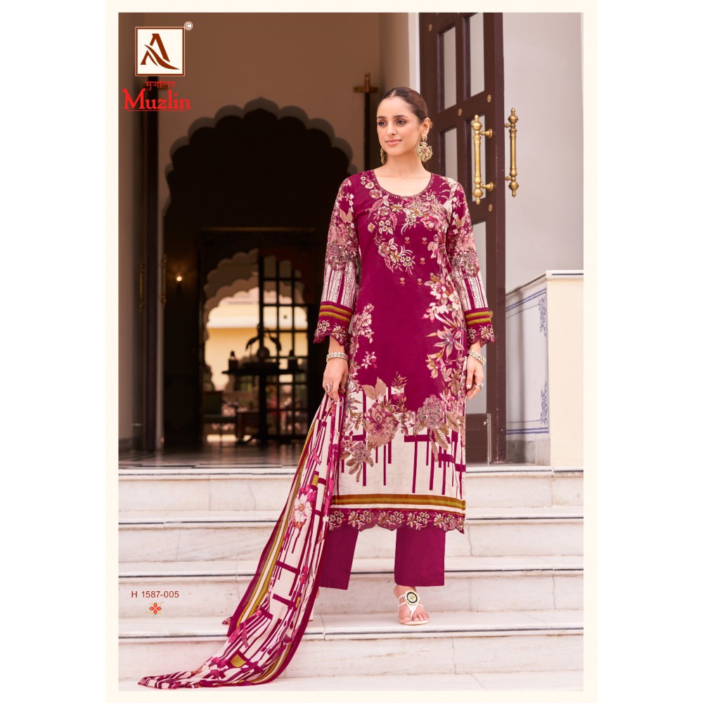 MUZLIN ALOK SUITS (Cotton Dupatta)