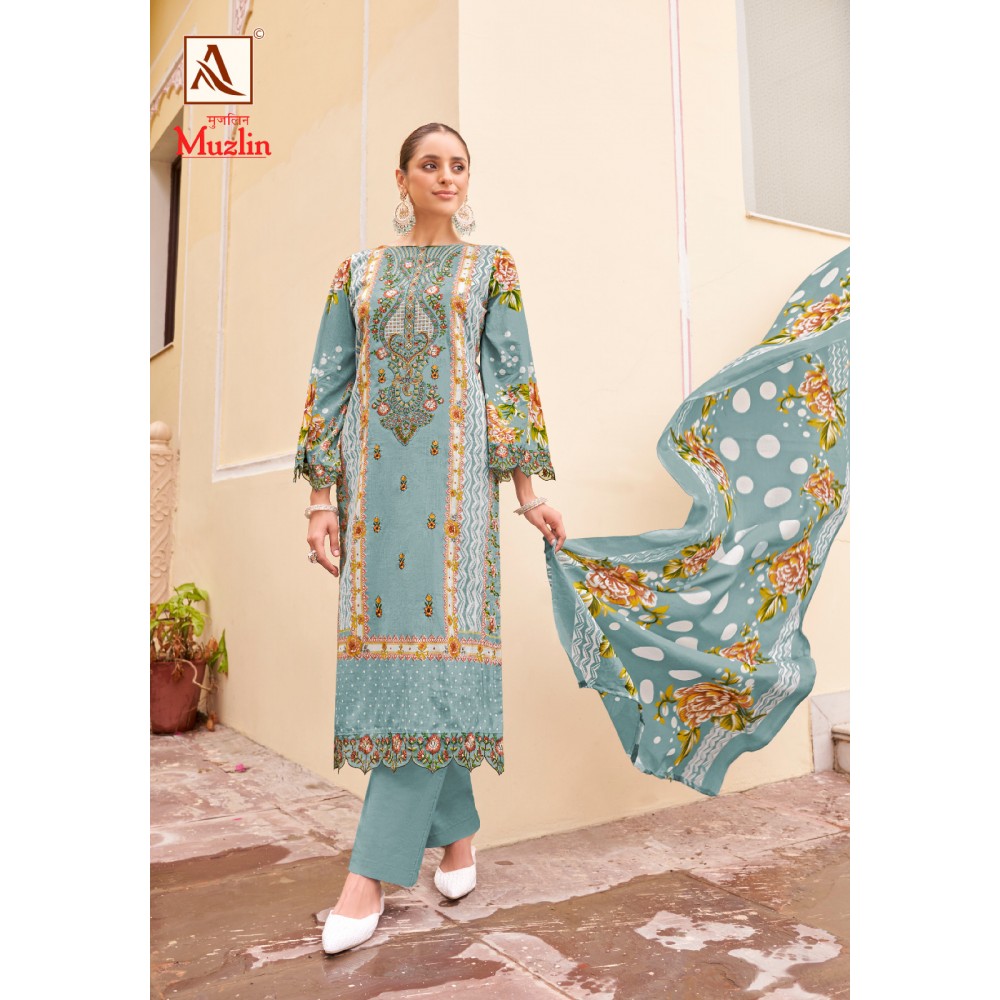 MUZLIN ALOK SUITS (Cotton Dupatta)