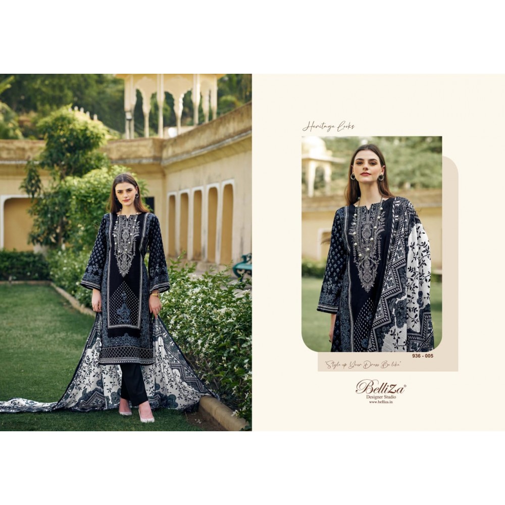 NAIRA B AND W EDITION 2 BY BELLIZA (Cotton Dupatta)