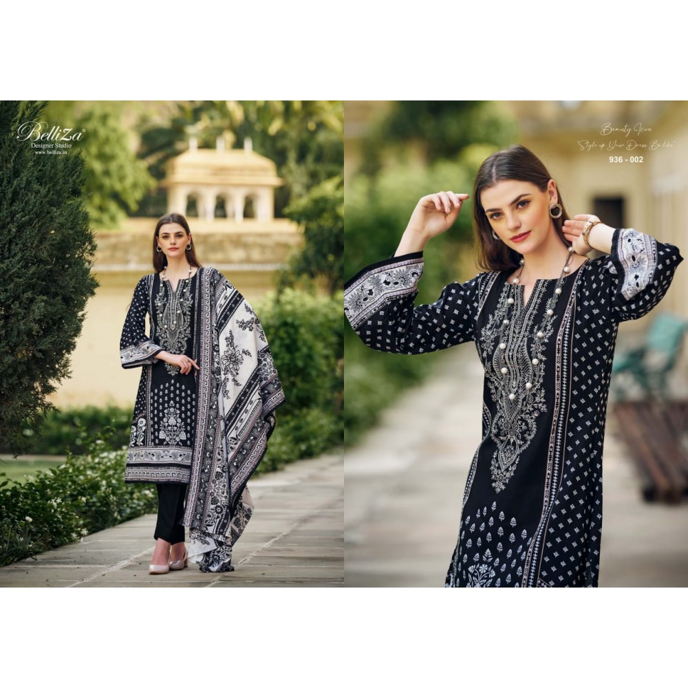 NAIRA B AND W EDITION 2 R BY BELLIZA (Cotton Dupatta)