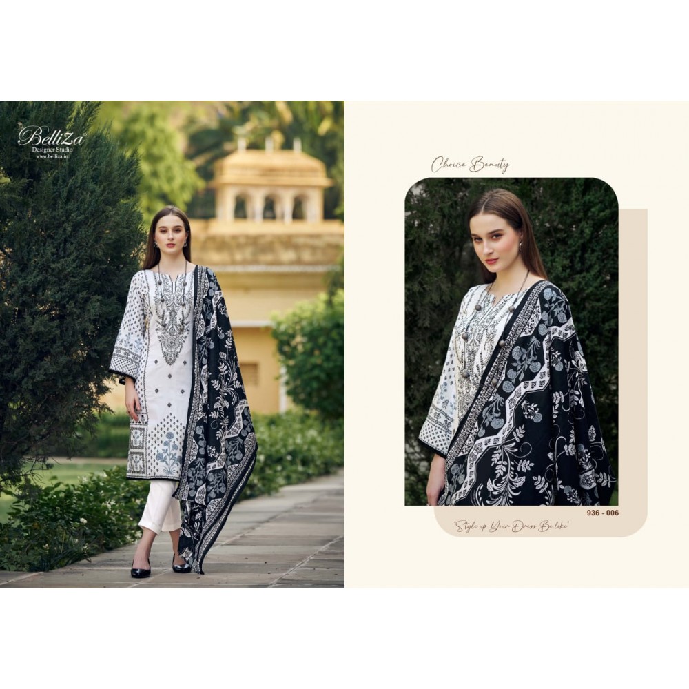 NAIRA B AND W EDITION 2 R BY BELLIZA (Cotton Dupatta)