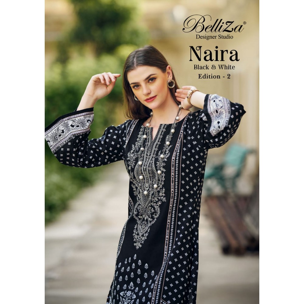 NAIRA B AND W EDITION 2 R BY BELLIZA (Cotton Dupatta)