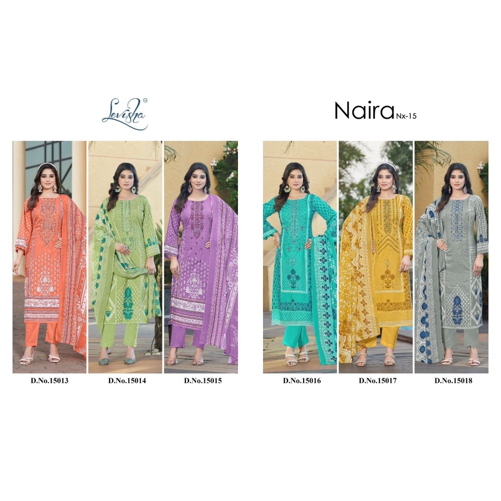 NAIRA NX VOL 15 LEVISHA (Cotton Dupatta)
