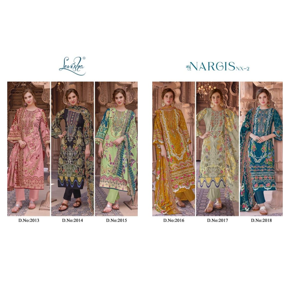 NARGIS NX VOL 2 LEVISHA (Cotton Dupatta)