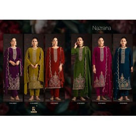 NAZRANA VALVET RK GOLD (Winter Collection)