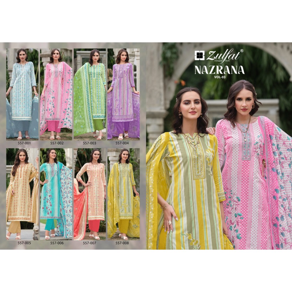 NAZRANA VOL 3 ZULFAT (Cotton Dupatta)