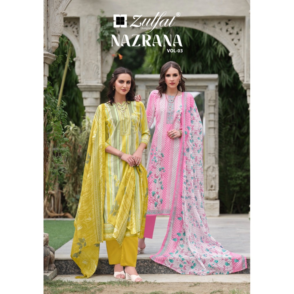 NAZRANA VOL 3 ZULFAT (Cotton Dupatta)