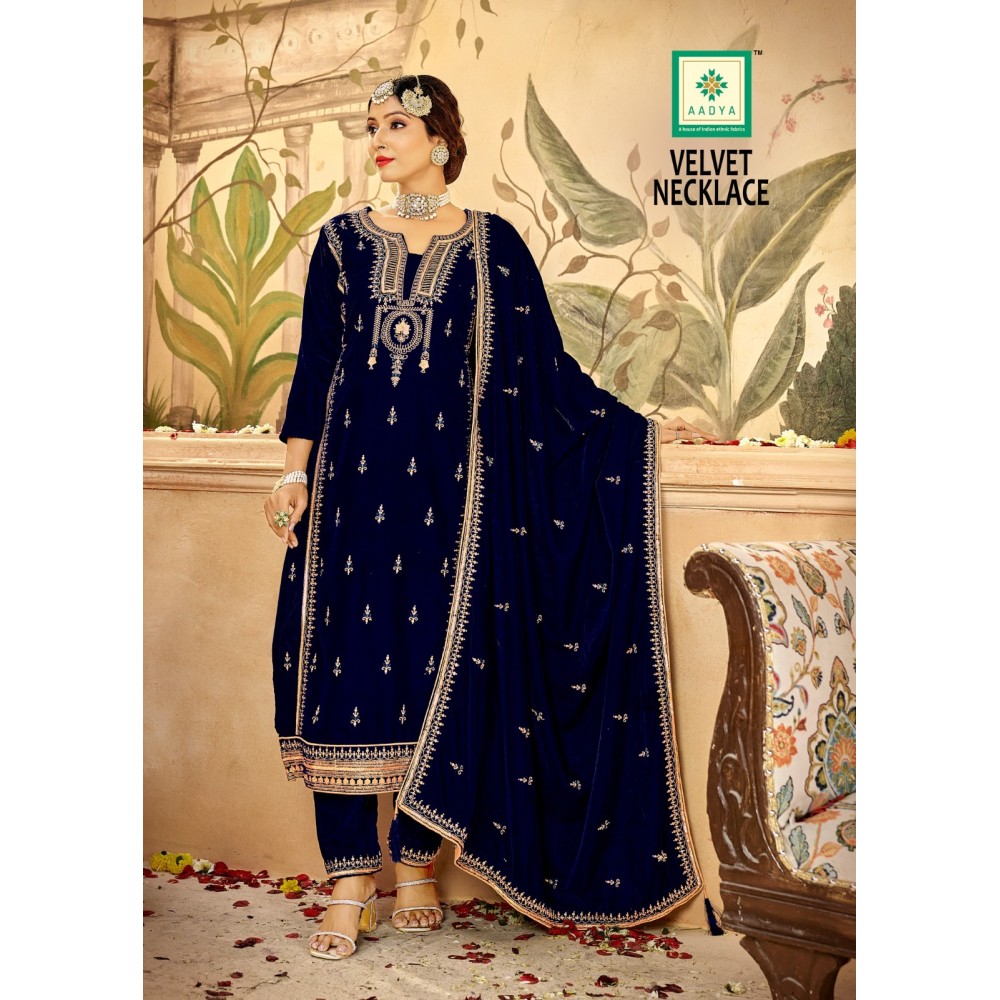 NECKLACE VELVET AADYA  (Winter Collection)