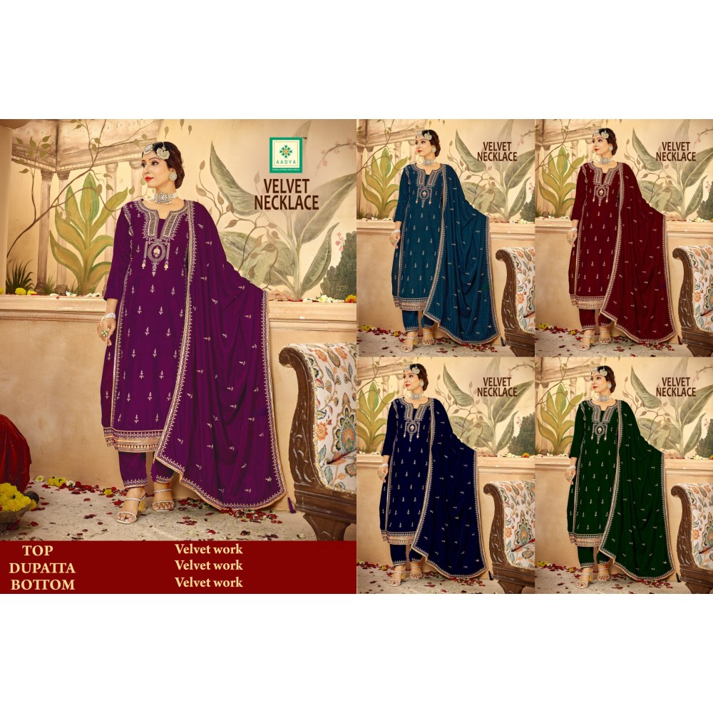 NECKLACE VELVET AADYA  (Winter Collection)
