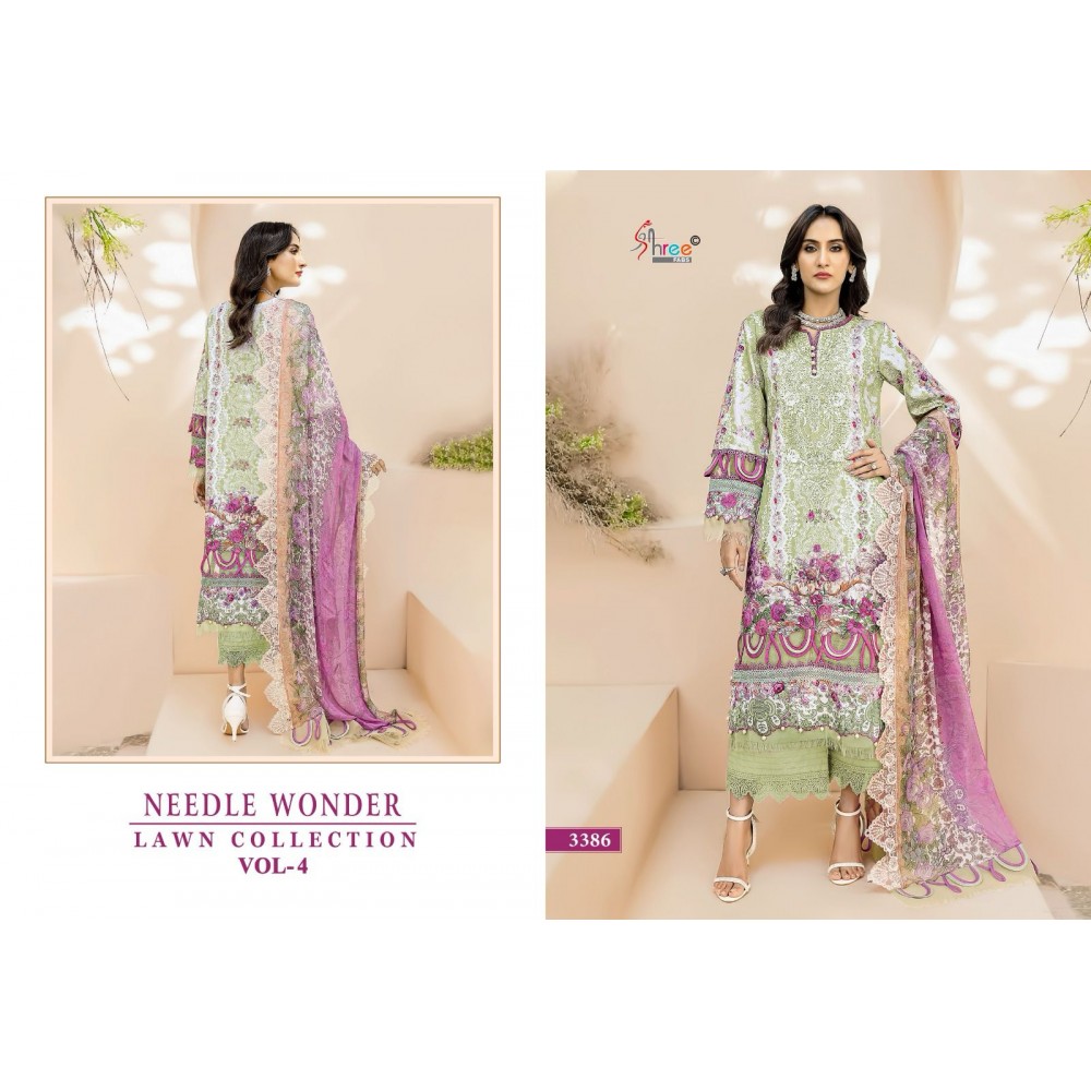 NEEDLE LAWN COLLECTION VOL 4 SHREE (Chiffon Dupatta)