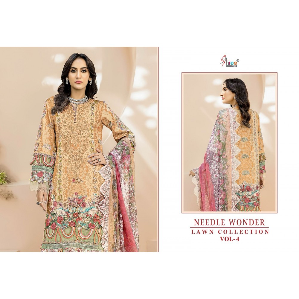 NEEDLE LAWN COLLECTION VOL 4 SHREE (Chiffon Dupatta)