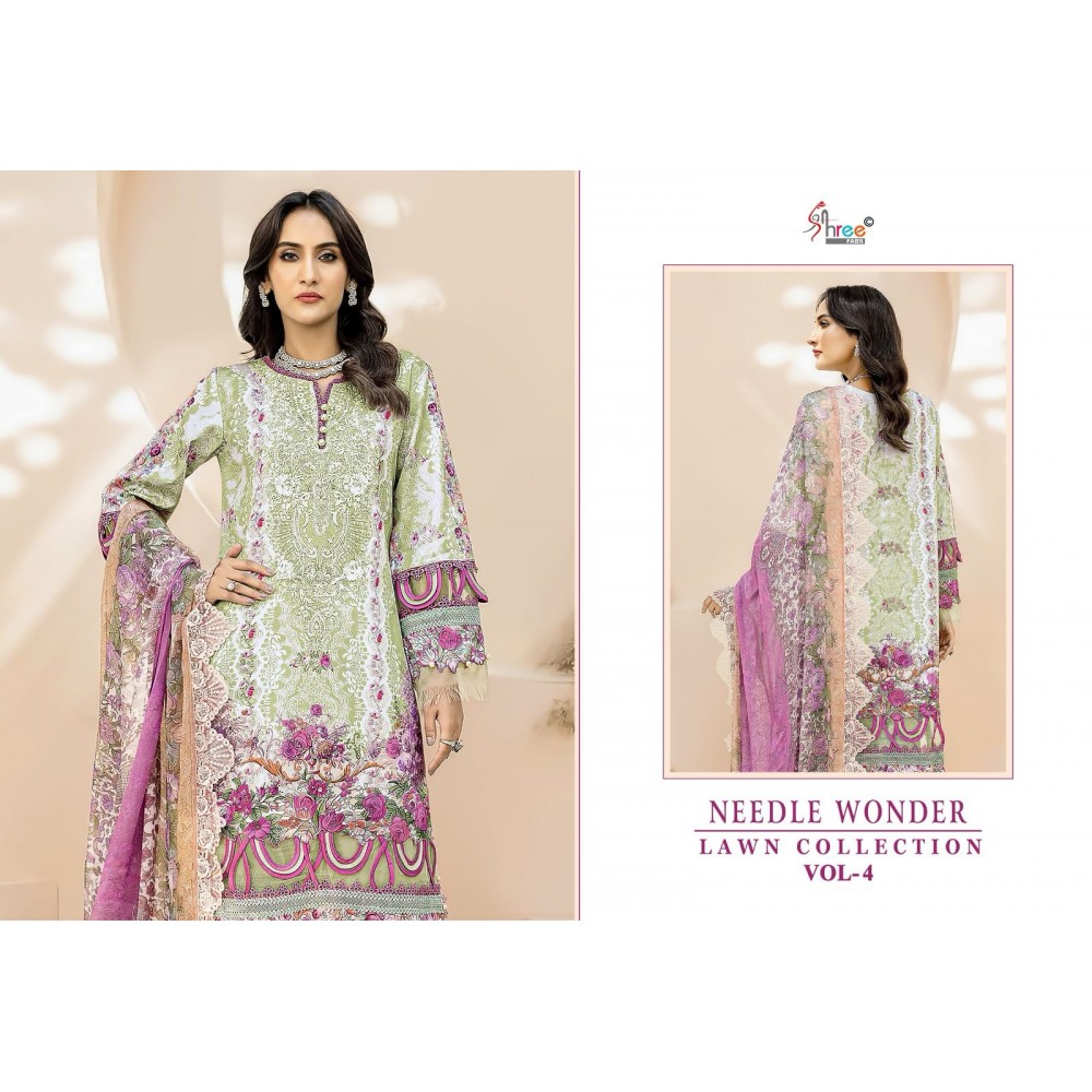 NEEDLE LAWN COLLECTION VOL 4 SHREE (Chiffon Dupatta)