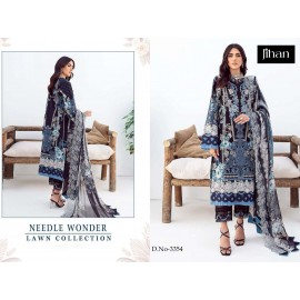 NEEDLE WONDER LAWN COLLECTION JIHAN 3354 (Chiffon Dupatta)