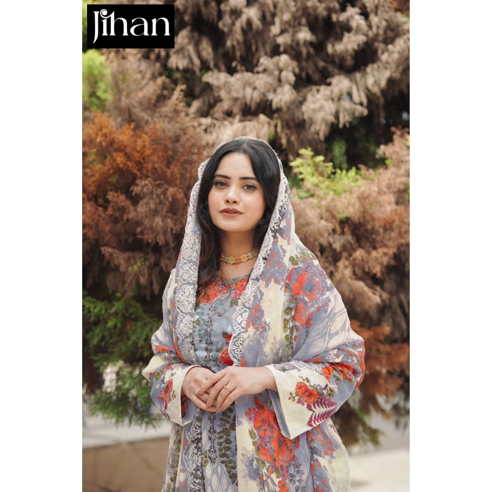 NEEDLE WONDER LAWN COLLECTION JIHAN 3377 (Cotton Dupatta)