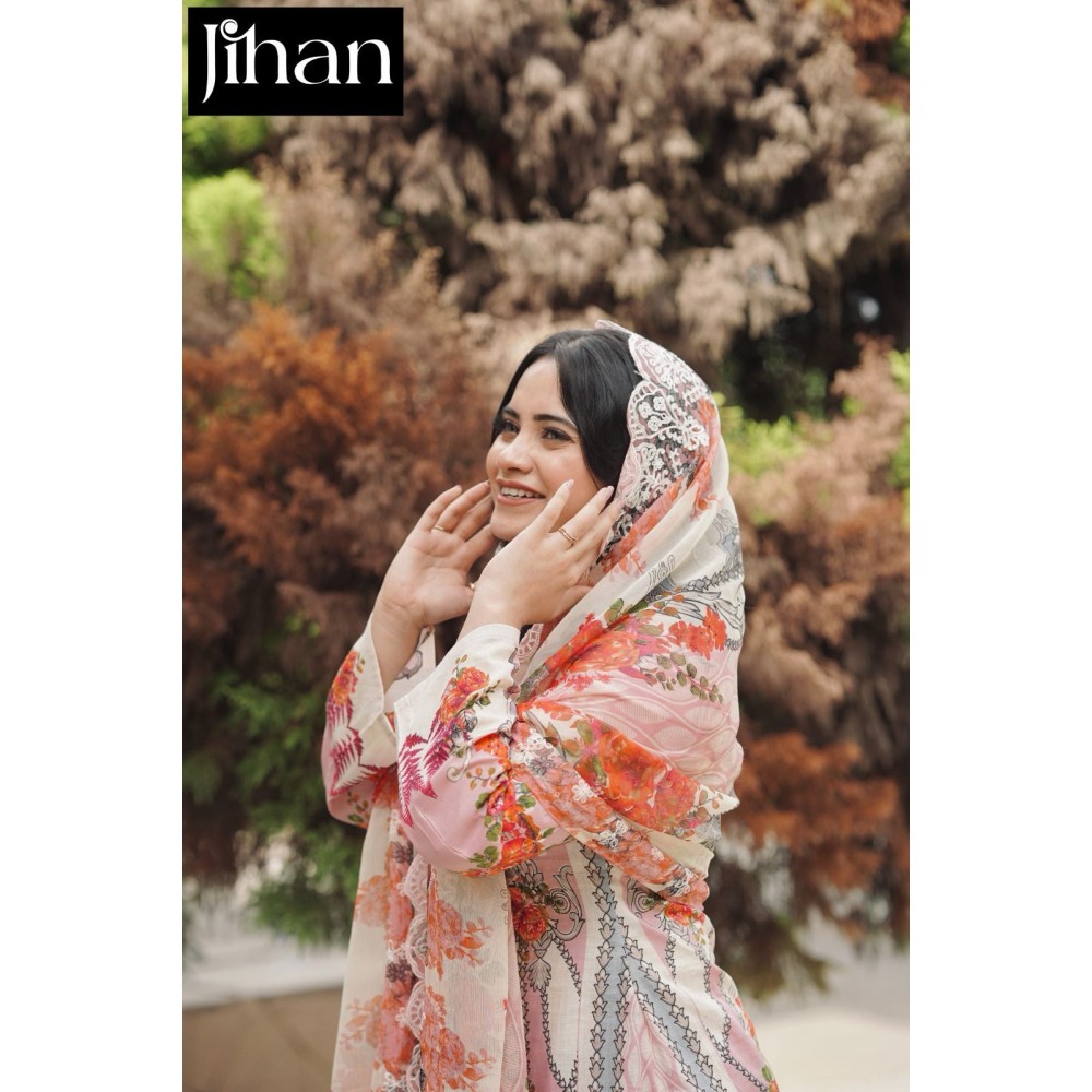 NEEDLE WONDER LAWN COLLECTION JIHAN 3377 (Cotton Dupatta)