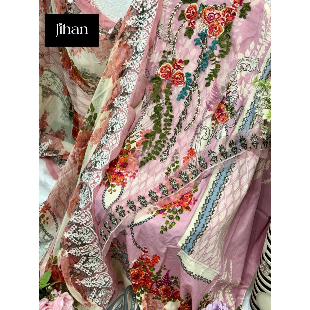 NEEDLE WONDER LAWN COLLECTION JIHAN 3377 (Chiffon Dupatta)