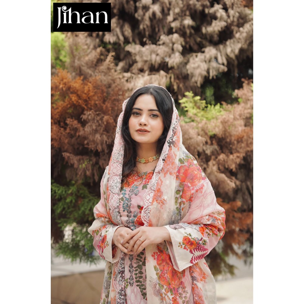 NEEDLE WONDER LAWN COLLECTION JIHAN 3377 (Chiffon Dupatta)