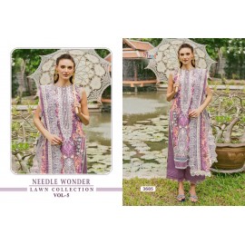 NEEDLE WONDER LAWN COLLECTION VOL 5 SHREE (Chiffon Dupatta)