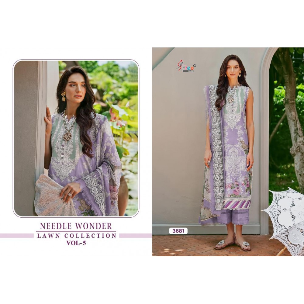 NEEDLE WONDER LAWN COLLECTION VOL 5 SHREE (Cotton Dupatta)