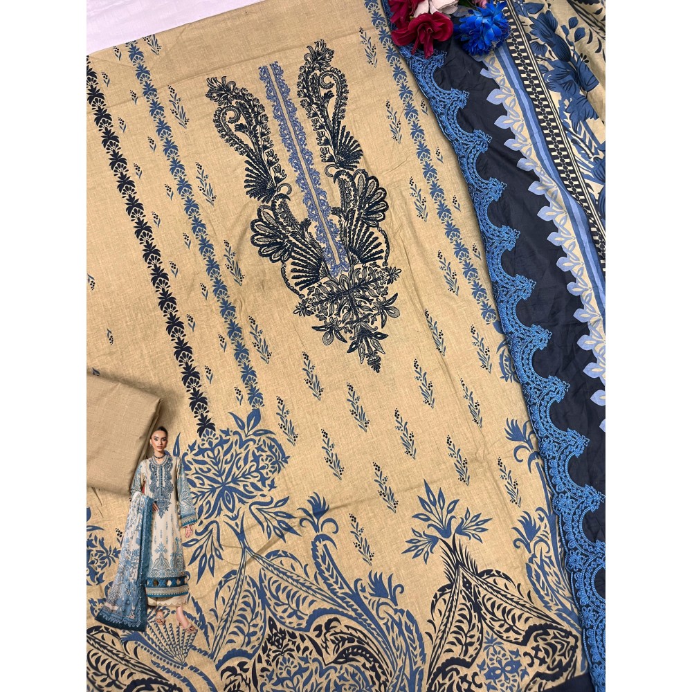 NEEDLE WONDER PREMIUM LAWN SHREE VOL 2 (Chiffon Dupatta)