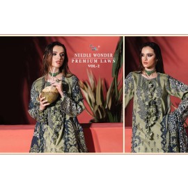NEEDLE WONDER PREMIUM LAWN SHREE VOL 2 (Chiffon Dupatta)