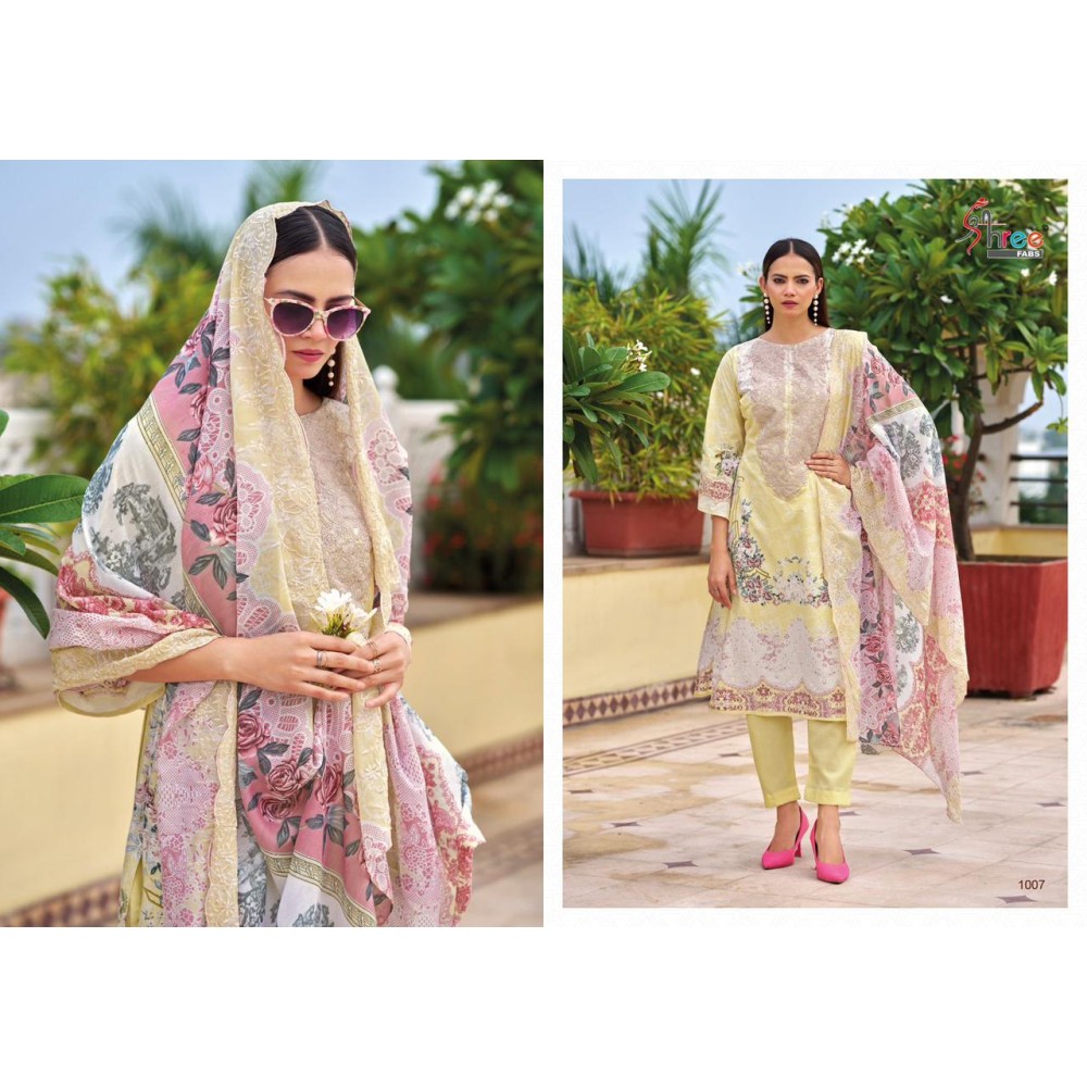 NEEDLE WONDER PREMIUM LAWN (Cotton Dupatta)