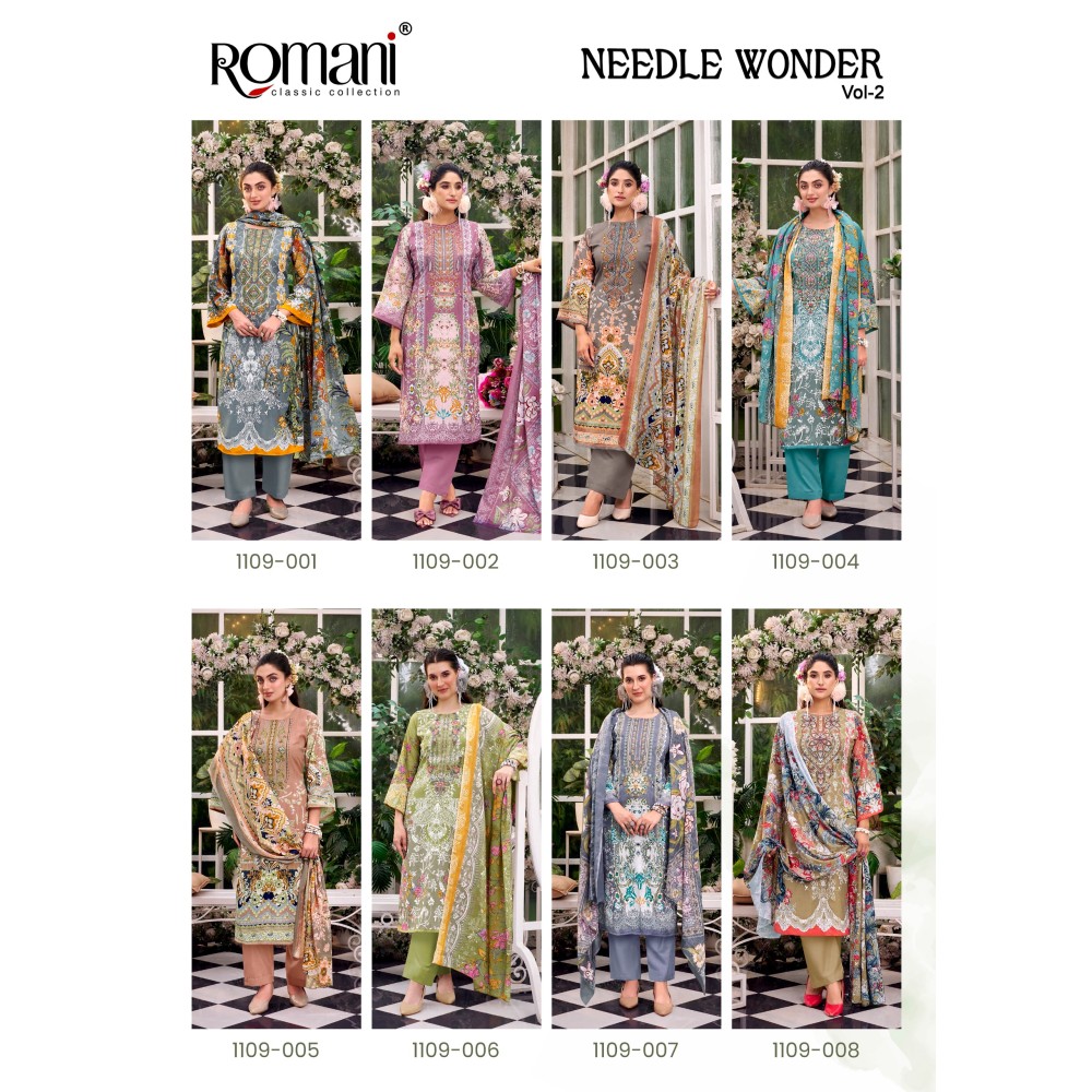NEEDLE WONDER VOL 2 ROMANI (Cotton Dupatta)