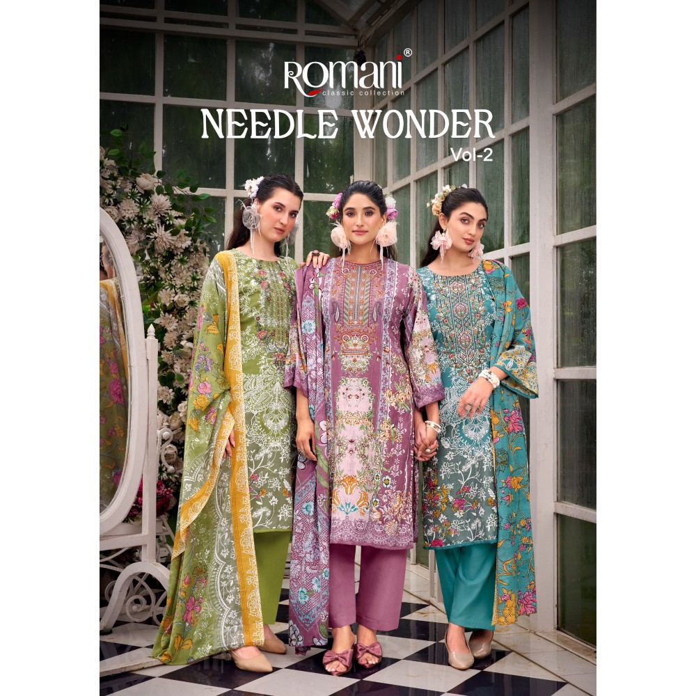 NEEDLE WONDER VOL 2 ROMANI (Cotton Dupatta)