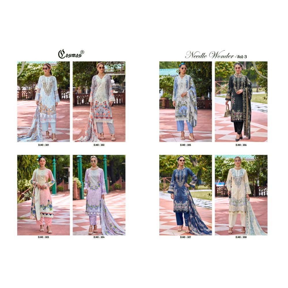 NEEDLE WONDER VOL 3 COSMOS (Cotton Dupatta)