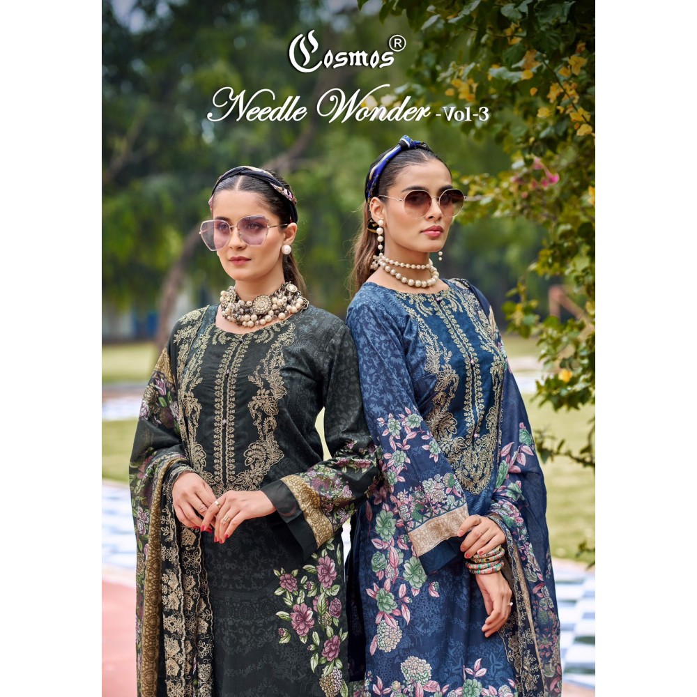 NEEDLE WONDER VOL 3 COSMOS (Cotton Dupatta)
