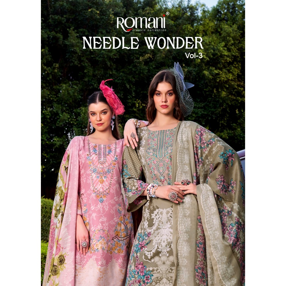 NEEDLE WONDER VOL 3 ROMANI (Cotton Dupatta)