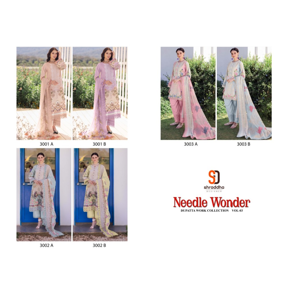 NEEDLE WONDER VOL 3 SHARADDHA (Chiffon Dupatta)