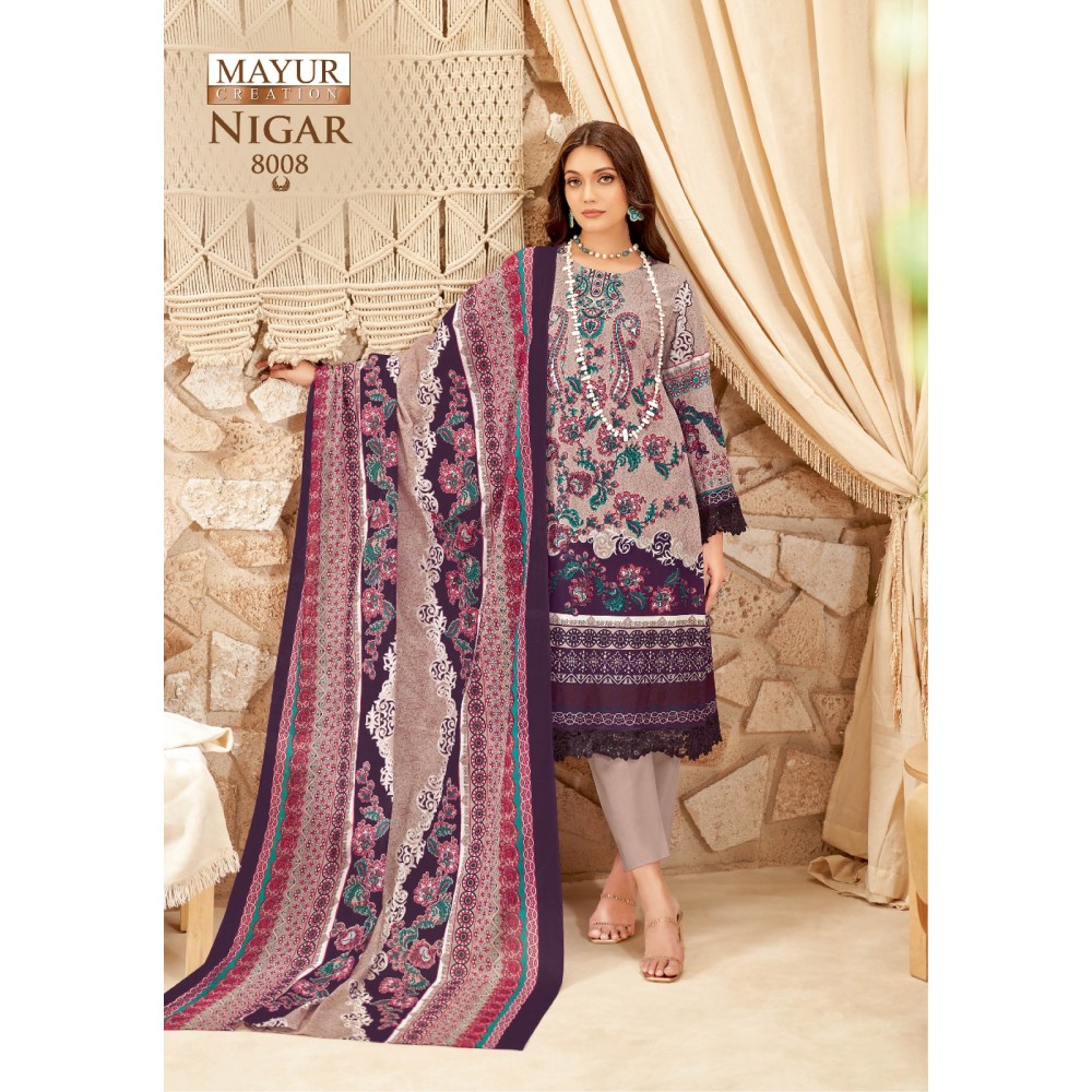 NIGAR VOL 8 MAYUR (Cotton Dupatta)