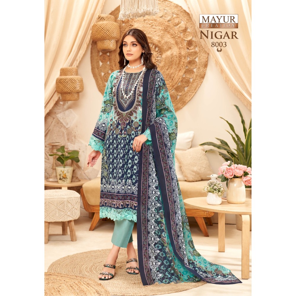 NIGAR VOL 8 MAYUR (Cotton Dupatta)