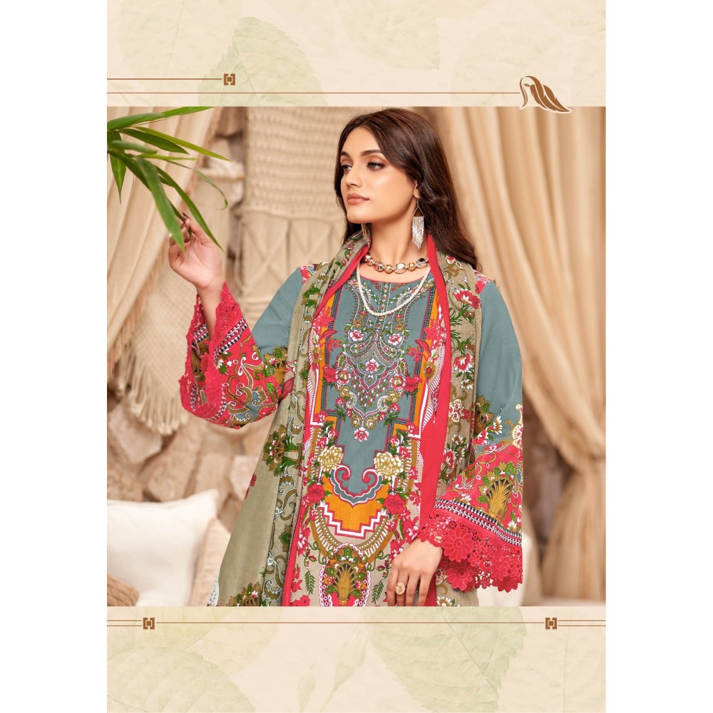 NIGAR VOL 8 MAYUR (Cotton Dupatta)