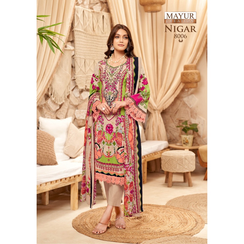 NIGAR VOL 8 MAYUR (Cotton Dupatta)