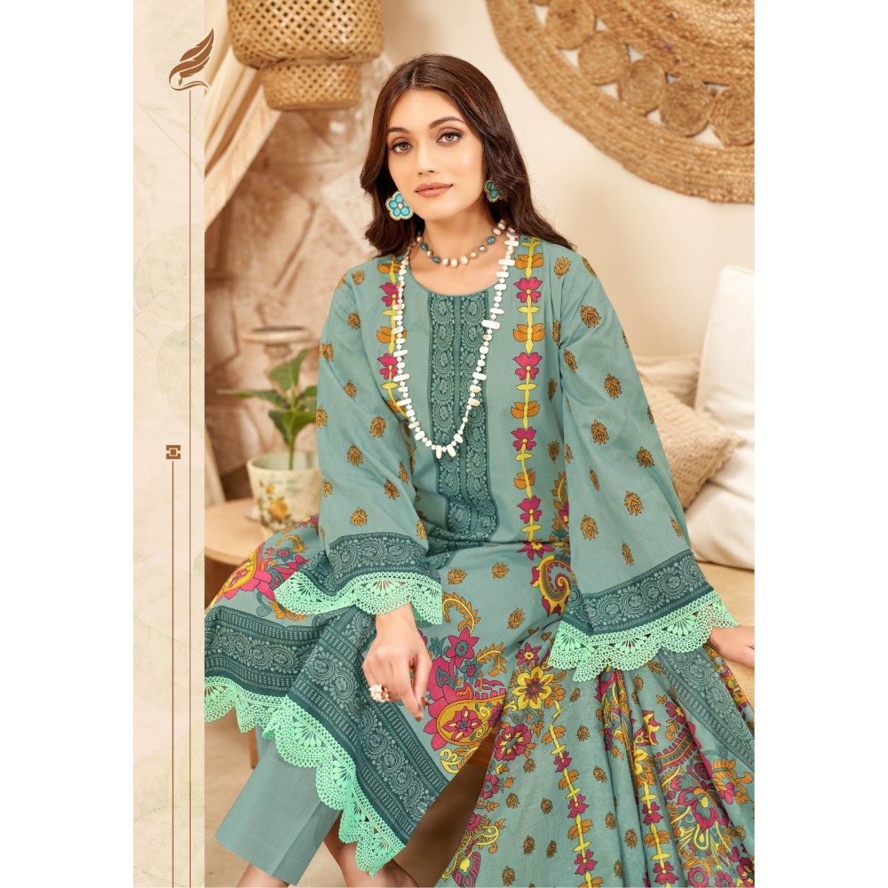 NIGAR VOL 8 MAYUR (Cotton Dupatta)