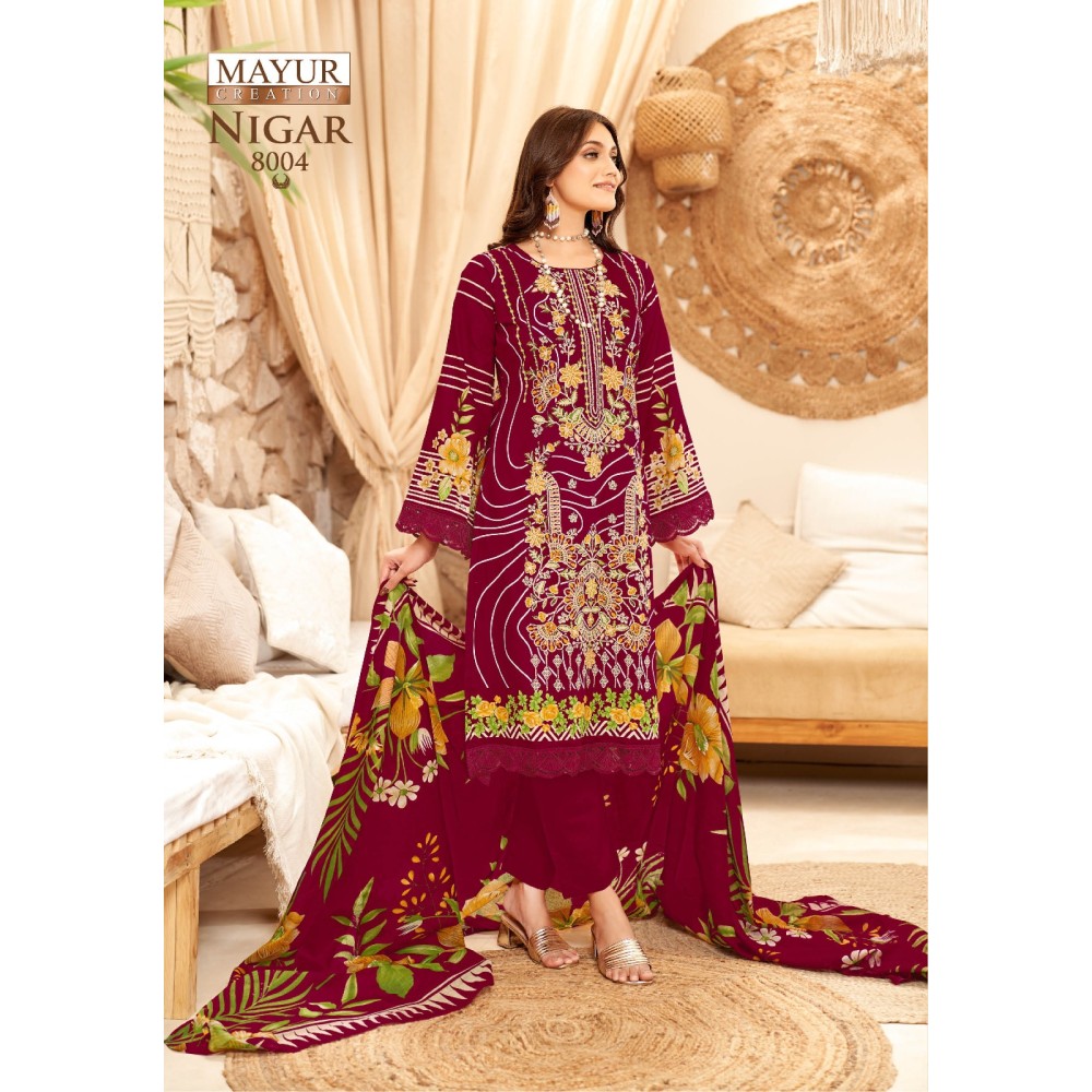 NIGAR VOL 8 MAYUR (Cotton Dupatta)