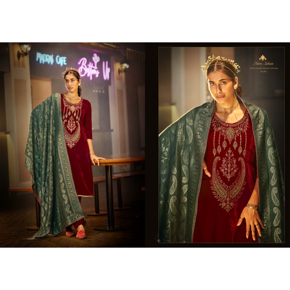 NOOR JAHAN VELVET BELLIZA (Winter Collection)