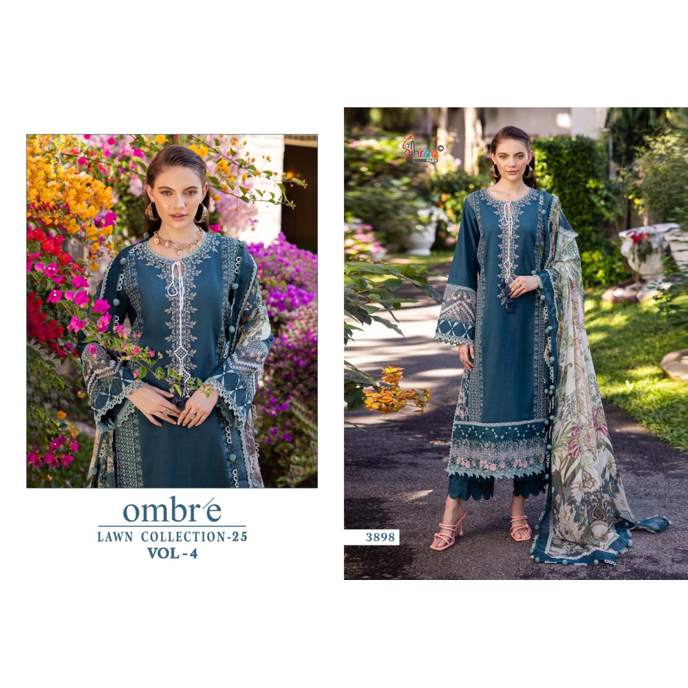 OMBRE LAWN COLLECTION 2025 VOL 4 NX SHREE (Chiffon Dupatta)